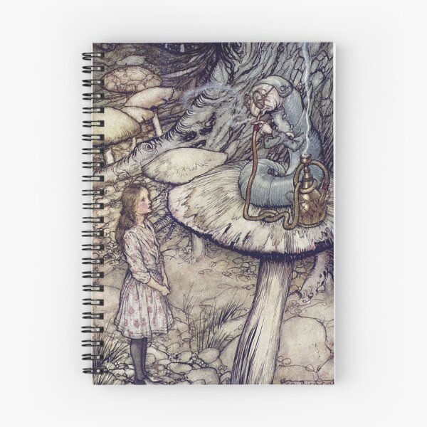 Item preview, Alice and the Caterpillar Illustration Art Print | Arthur Rackham Style Vintage Wonderland Poster designed and sold by Grand Illusions.