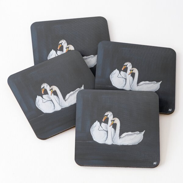 Item preview, Swans at Night designed and sold by Alfred Fox Art.