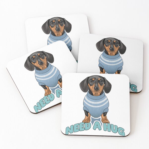 Item preview, Cute dachshund in a cosy jumper - need a hug designed and sold by LittleSausage.