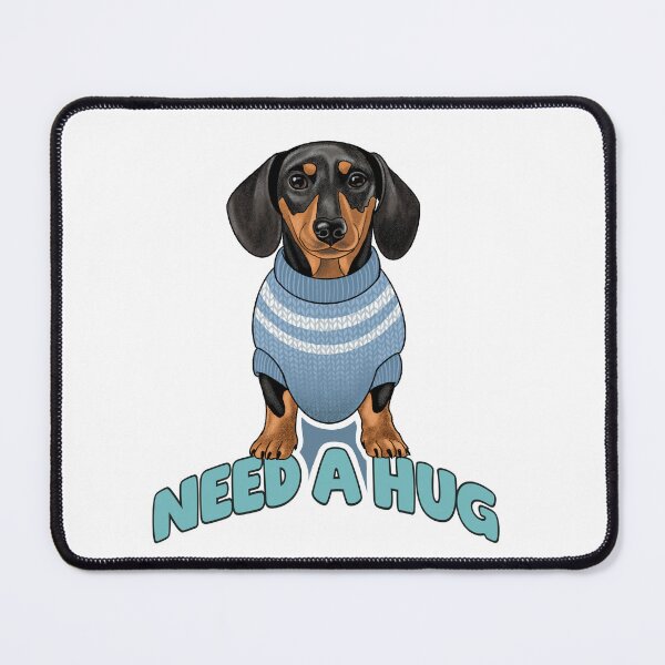 Item preview, Cute dachshund in a cosy jumper - need a hug designed and sold by LittleSausage.