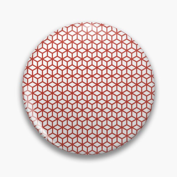 Item preview, Isometric Cube Grid Seamless Pattern – Red & White Geometric 3D Box Design designed and sold by Zaya_art.