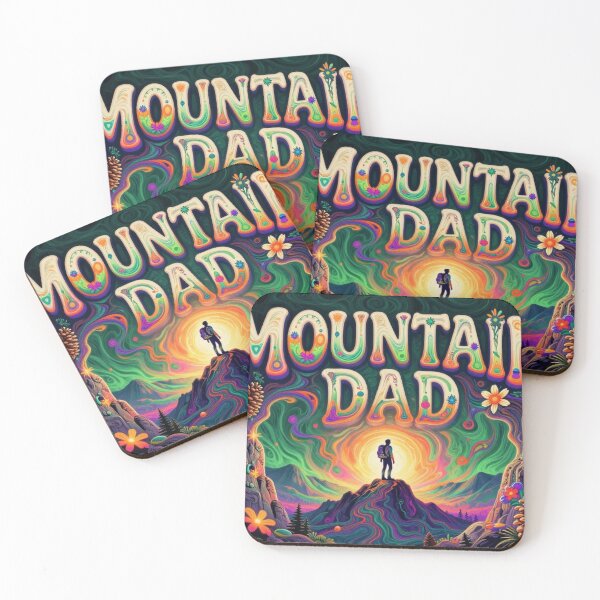 Artikelvorschau, Wandteppich „Mountain Dad – Psychedelische Wanderlandschaft“ entworfen und verkauft von FestivityFinds.