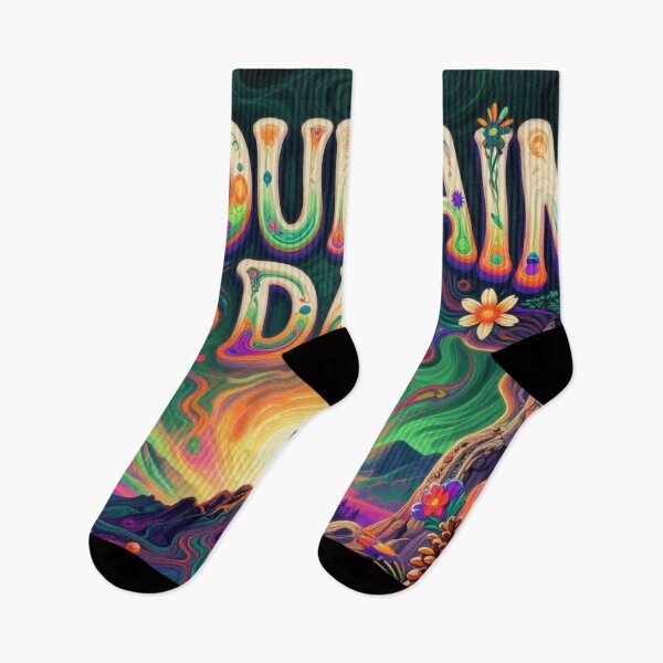 Item preview, Mountain Dad Psychedelic Hiking Landscape Wall Tapestry designed and sold by FestivityFinds.