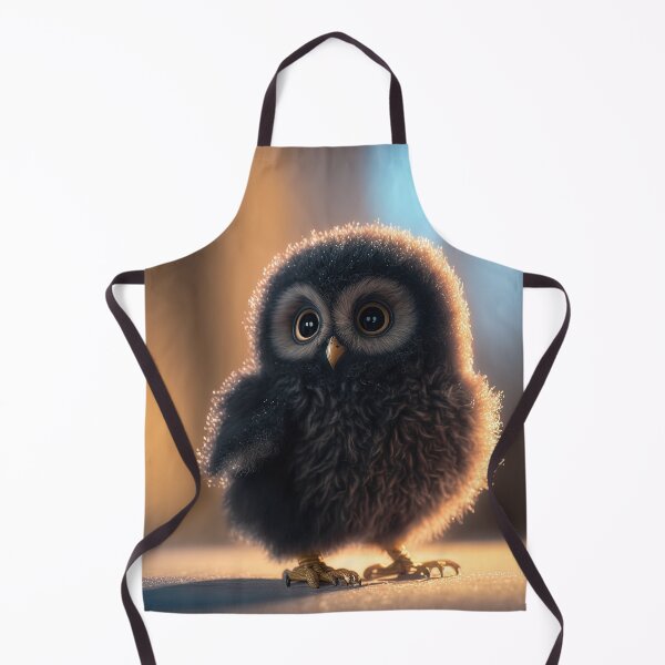 Item preview, A Black and Fire Baby Owl in a Snow-Covered Wonderland designed and sold by DSAHART.