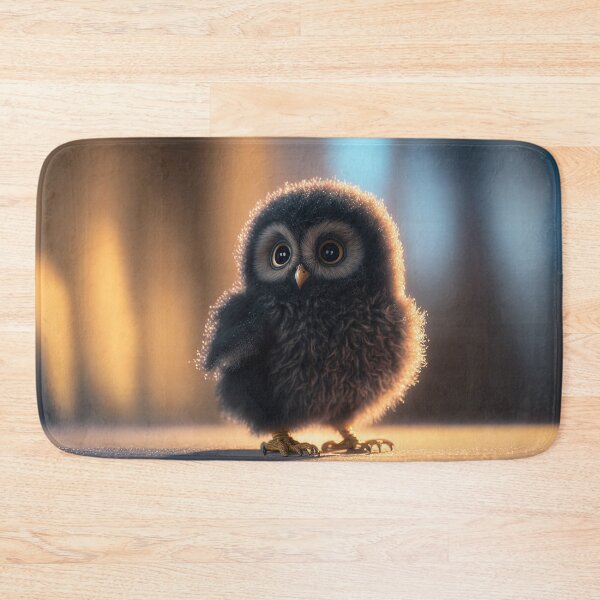Item preview, A Black and Fire Baby Owl in a Snow-Covered Wonderland designed and sold by DSAHART.