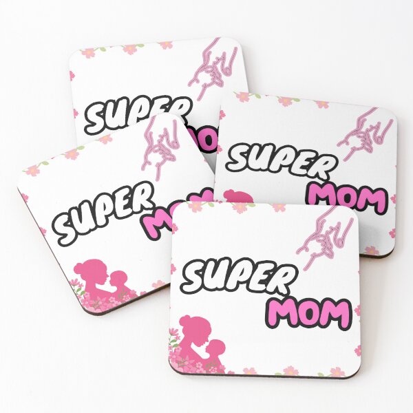 Item preview, Super Mom Pink Floral Mothers Day Gift — Cute Floral Mom Mug Sticker Shirt designed and sold by Artsy BE.