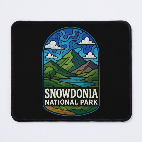 Item preview, Snowdonia National Park Wales Stained Glass Travel designed and sold by TomFrontierArt.