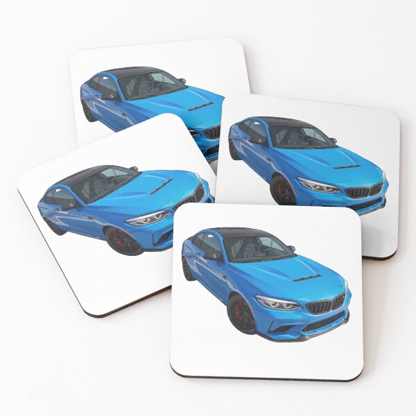 Item preview, Blue Sports Coupe Front Right View Vector Art designed and sold by NikksGarage.