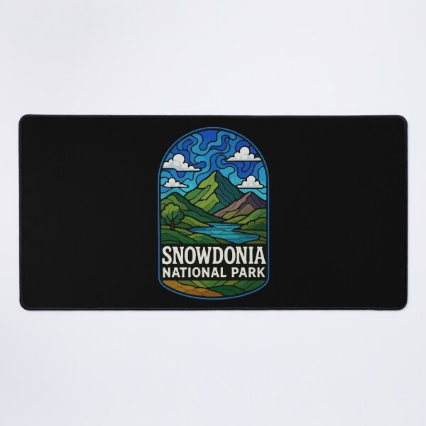 Item preview, Snowdonia National Park Wales Stained Glass Travel designed and sold by TomFrontierArt.