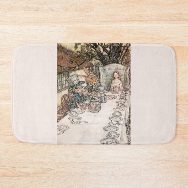 Item preview, Mad Hatter’s Tea Party Illustration Art Print | Arthur Rackham Style Vintage Wonderland Poster designed and sold by Grand Illusions.
