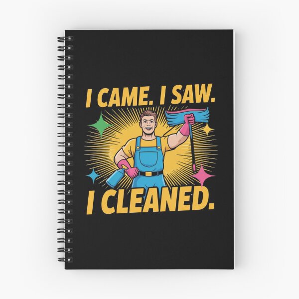 Item preview, I Came I Saw I Cleaned Funny Cleaner Humor Housekeeper Gift Bold Colorful designed and sold by YourTrendyTees.