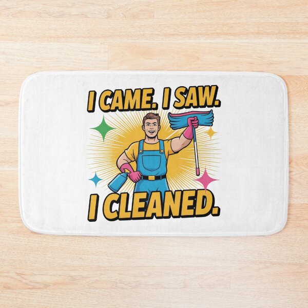 Item preview, I Came I Saw I Cleaned Funny Cleaner Humor Housekeeper Gift Bold Colorful designed and sold by YourTrendyTees.