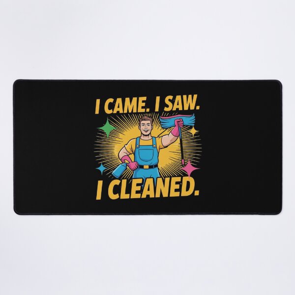 Item preview, I Came I Saw I Cleaned Funny Cleaner Humor Housekeeper Gift Bold Colorful designed and sold by YourTrendyTees.