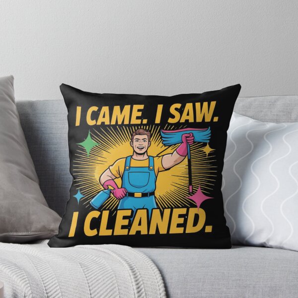 Item preview, I Came I Saw I Cleaned Funny Cleaner Humor Housekeeper Gift Bold Colorful designed and sold by YourTrendyTees.