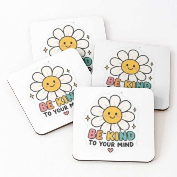 Item preview, Be Kind To Your Mind Sticker | Cute Daisy Flower Aesthetic designed and sold by Jyotisima8929.