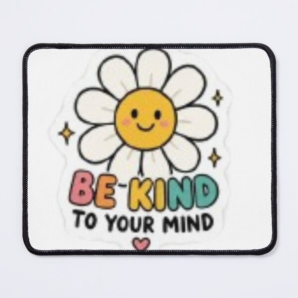Item preview, Be Kind To Your Mind Sticker | Cute Daisy Flower Aesthetic designed and sold by Jyotisima8929.