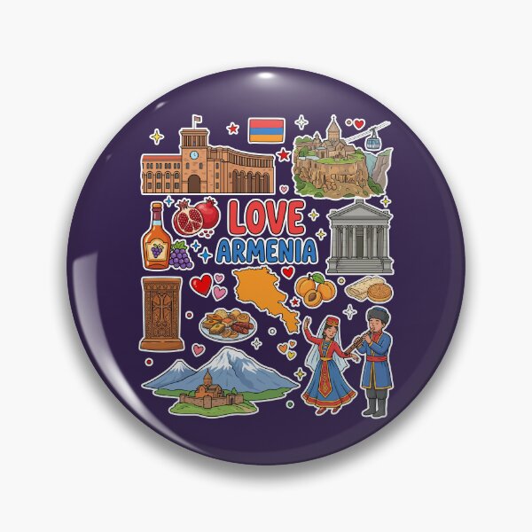 Item preview, Love Armenia - Cultural Heritage Icons & Landmark Sticker Art designed and sold by mashmosh.