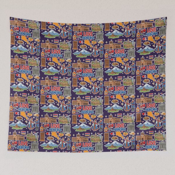 Item preview, Love Armenia - Cultural Heritage Icons & Landmark Sticker Art designed and sold by mashmosh.