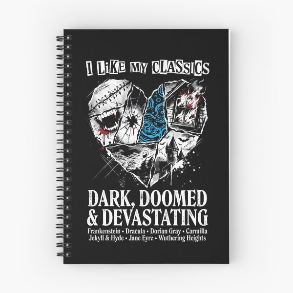 Item preview, I Like My Classics Dark Doomed And Devastating Gothic Books designed and sold by Fenay Designs.