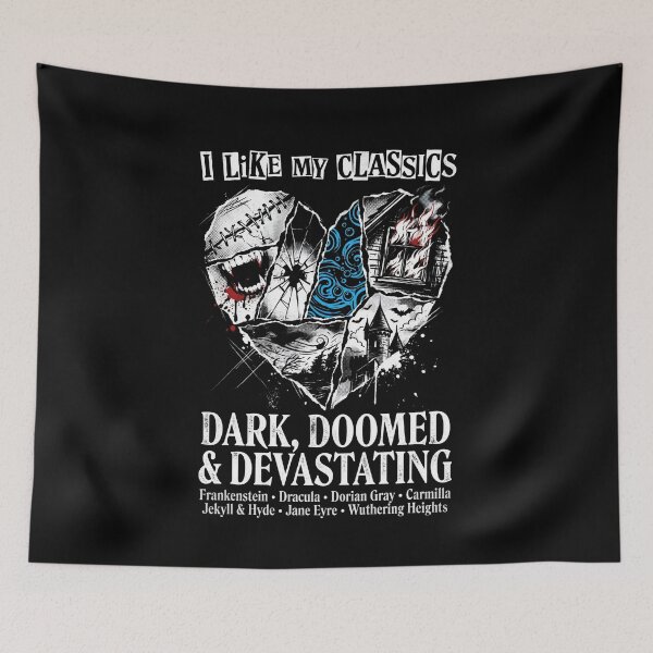 Item preview, I Like My Classics Dark Doomed And Devastating Gothic Books designed and sold by Fenay Designs.