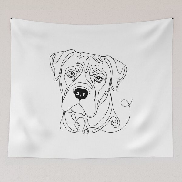 Item preview, Cane Corso One Line Art – Modern Italian Molosser Design designed and sold by Pfotenfaden.
