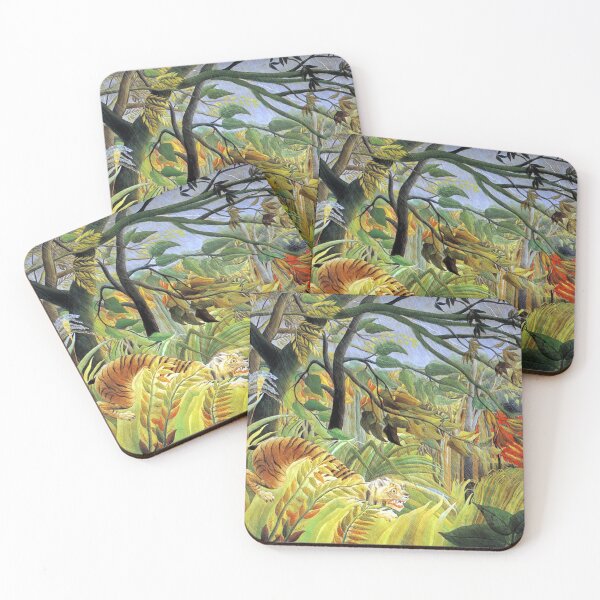 Item preview,  Exotic Landscape Tiger in a Jungle Henri Rousseau Art designed and sold by ArtUnova.