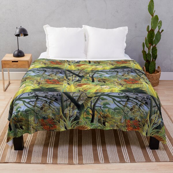 Item preview, Exotic Landscape Tiger in a Jungle Henri Rousseau Art designed and sold by ArtUnova.