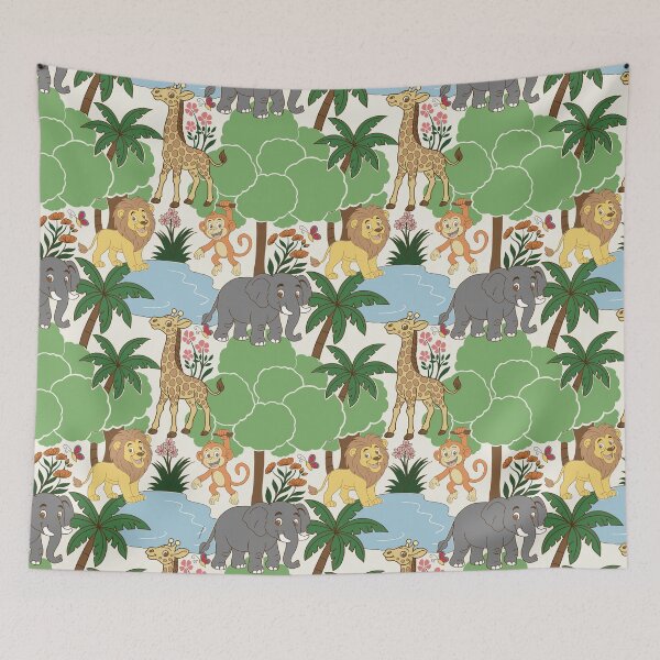 Item preview, Jungle Nursery Animals Safari Pattern  designed and sold by DColourMuse.