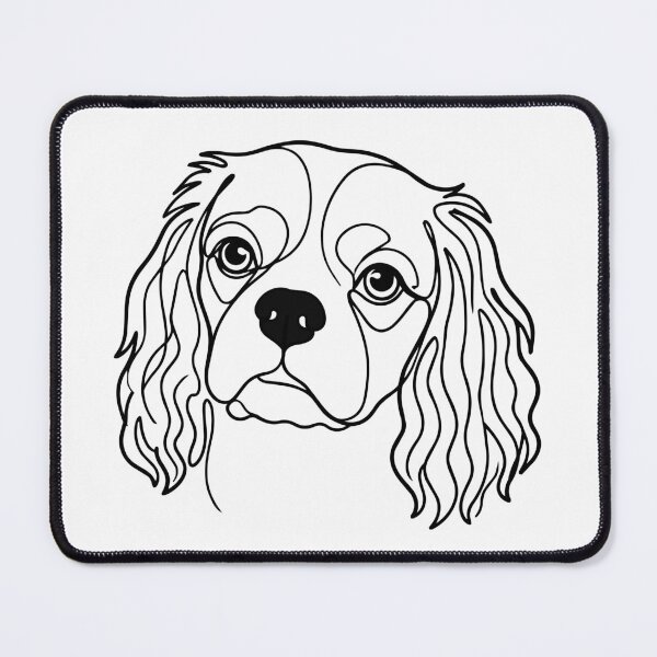 Item preview, Cavalier King Charles Spaniel One Line Art – Modern Spaniel Design designed and sold by Pfotenfaden.