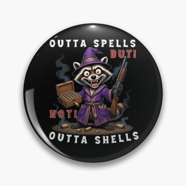 Item preview, Outta spells… but not outta shells. This raccoon doesn’t cast spells from books… it writes its own rules. designed and sold by Creative-Sanc.