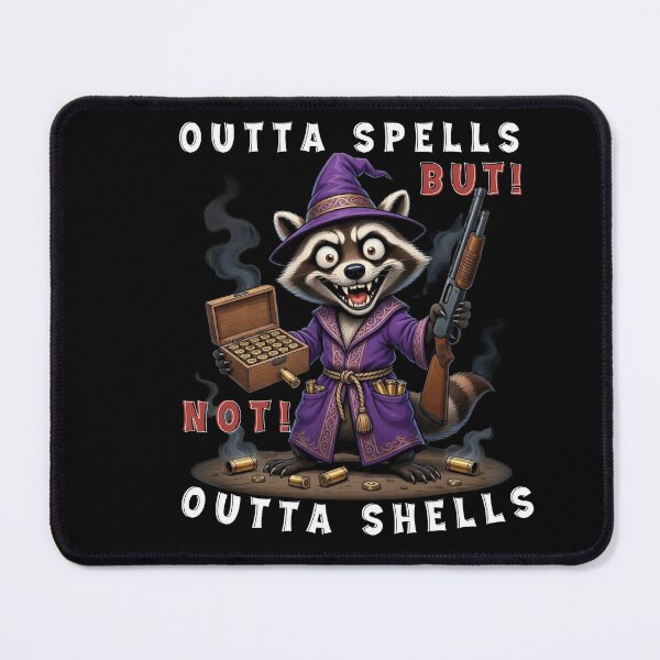 Item preview, Outta spells… but not outta shells. This raccoon doesn’t cast spells from books… it writes its own rules. designed and sold by Creative-Sanc.