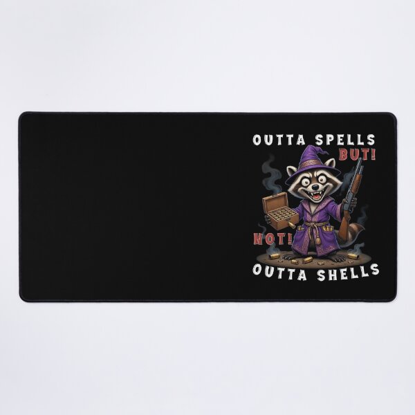 Item preview, Outta spells… but not outta shells. This raccoon doesn’t cast spells from books… it writes its own rules. designed and sold by Creative-Sanc.