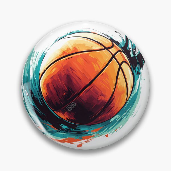 Item preview, Dynamic Basketball Artistic Teal and Orange Paint Splash Design designed and sold by DesignArtist.ia.