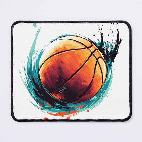 Item preview, Dynamic Basketball Artistic Teal and Orange Paint Splash Design designed and sold by DesignArtist.ia.