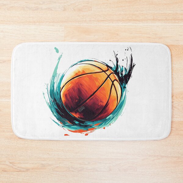 Item preview, Dynamic Basketball Artistic Teal and Orange Paint Splash Design designed and sold by DesignArtist.ia.