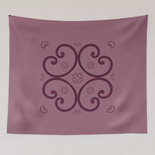 Item preview, Unusual pattern with snakes on a pale burgundy background designed and sold by Cherevan.
