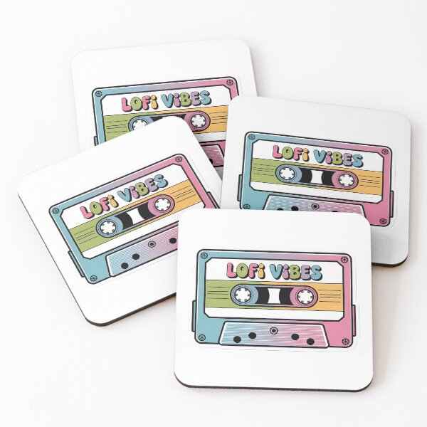 Item preview, Retro 90s Cassette Tape Lo-fi Vibes – Vaporwave Aesthetic Sticker designed and sold by VectroVibes.