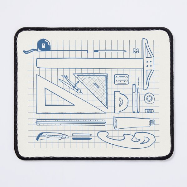 Item preview, Architectural Drafting Tools - Blue Tone Line Art designed and sold by LizuliArt.