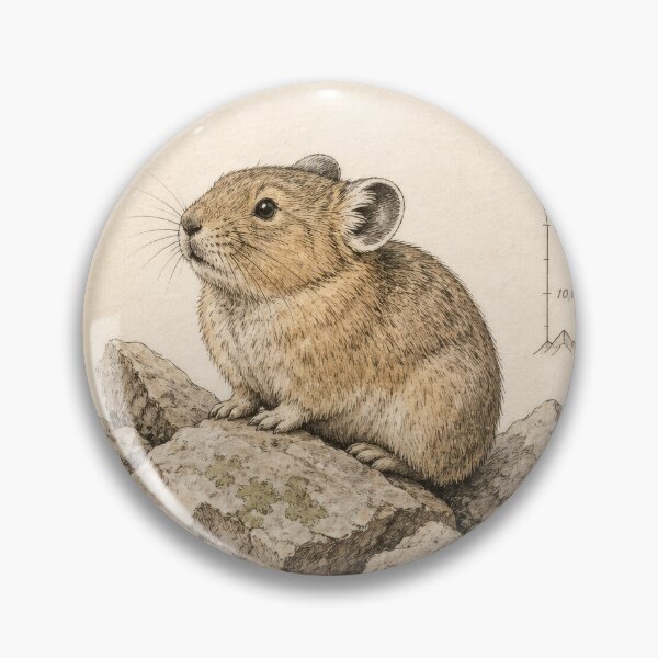 Item preview, Pika Field Notes Naturalist Illustration designed and sold by Ombrya.