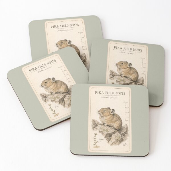 Item preview, Pika Field Notes Naturalist Illustration designed and sold by Ombrya.
