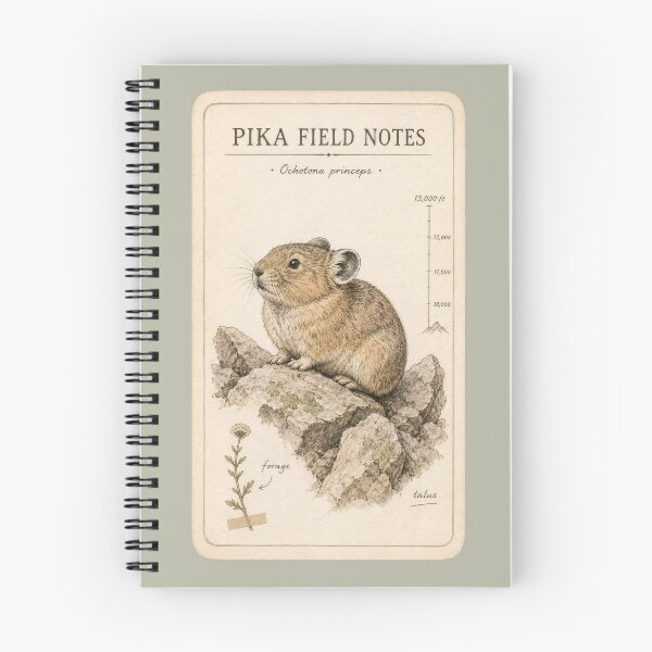 Item preview, Pika Field Notes Naturalist Illustration designed and sold by Ombrya.