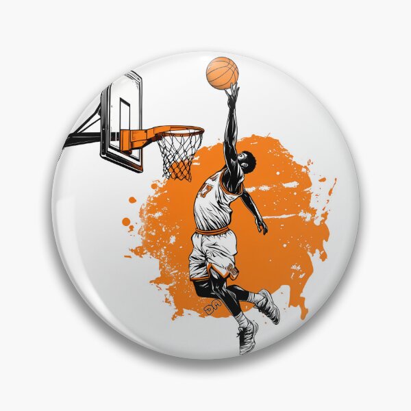 Item preview, Epic Basketball Slam Dunk Action Comic Style Orange Splash Design designed and sold by DesignArtist.ia.