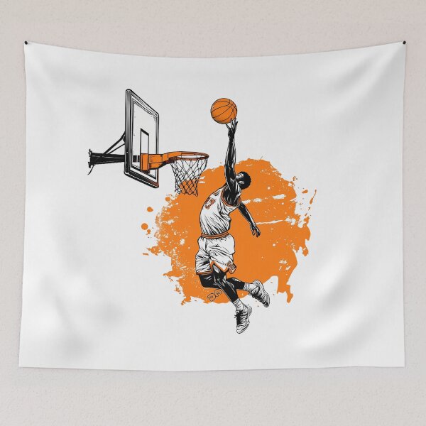 Item preview, Epic Basketball Slam Dunk Action Comic Style Orange Splash Design designed and sold by DesignArtist.ia.