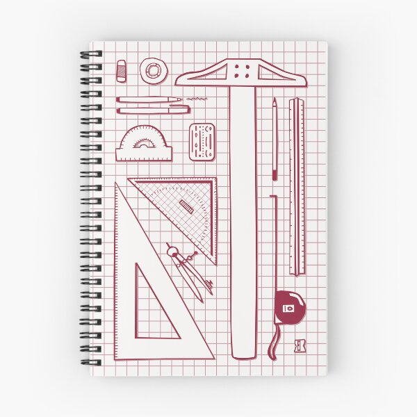 Item preview, Architectural Drafting Tools - Red Tone Line Art designed and sold by LizuliArt.