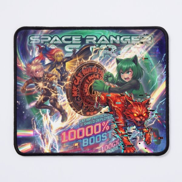 Item preview, Space Ranger Astra // Full Throttle Galactic Action designed and sold by dragon580 // Waaa… the killer shark ran away.