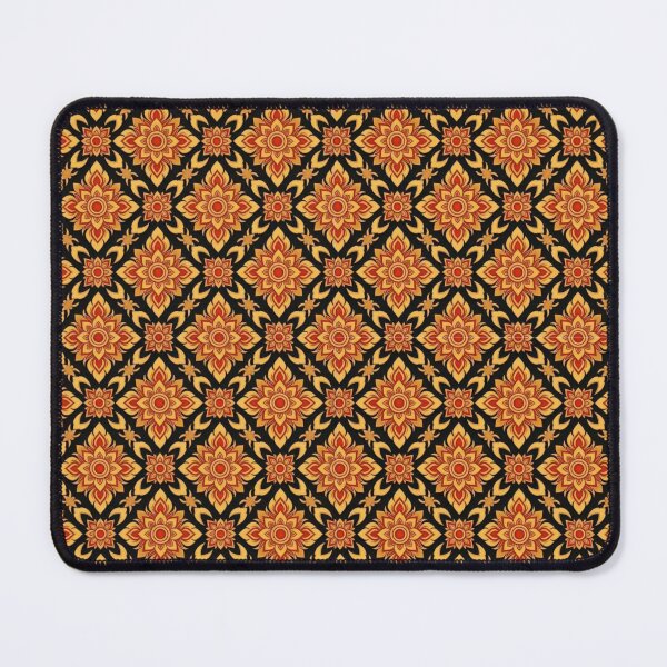 Item preview, Elegant Thai Traditional Seamless Pattern: Gold & Crimson Motifs designed and sold by warayut.
