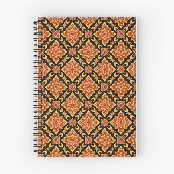 Item preview, Elegant Thai Traditional Seamless Pattern: Gold & Crimson Motifs designed and sold by warayut.