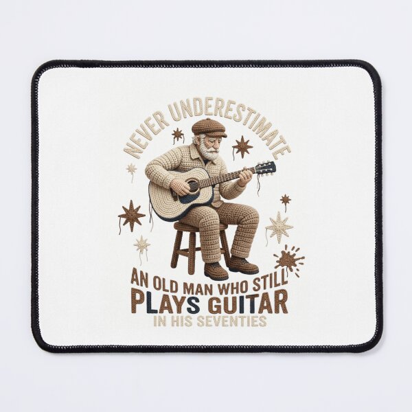 Item preview, Funny Guitar Player design Never Underestimate an Old Man Who Still Plays Guitar, Rock Musician Gift, Vintage Guitar Graphic Tee designed and sold by AsturShop.
