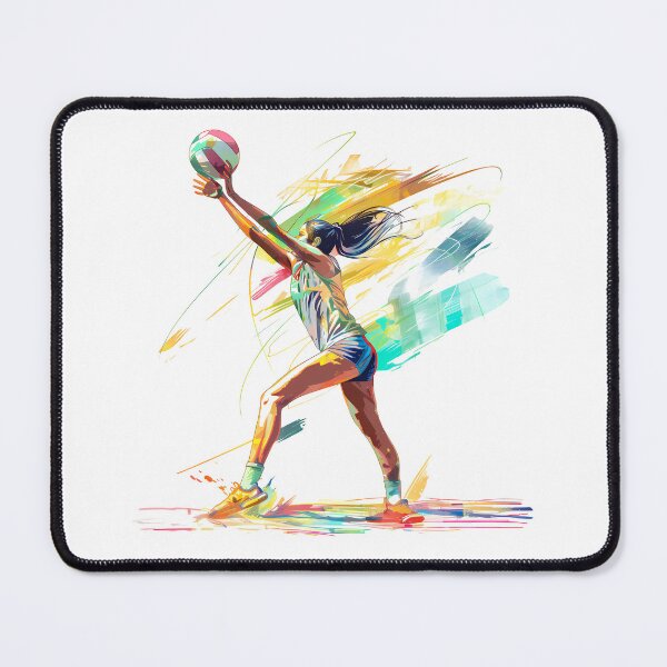 Item preview, Dynamic Volleyball Player Action Abstract Colorful Paint Splash Illustration designed and sold by DesignArtist.ia.