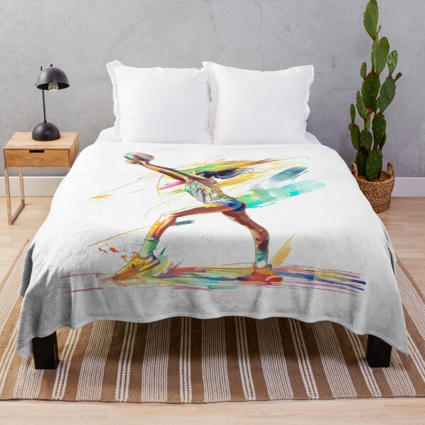 Item preview, Dynamic Volleyball Player Action Abstract Colorful Paint Splash Illustration designed and sold by DesignArtist.ia.